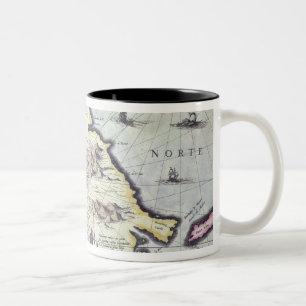 Map of the Magellan Straits, Patagonia Two-Tone Coffee Mug