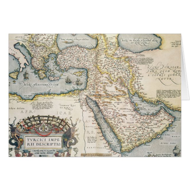 Map of the Middle East (Front Horizontal)