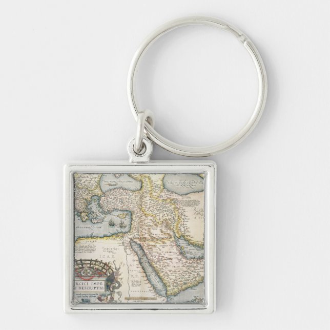 Map of the Middle East Key Ring (Front)