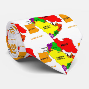 Map Of The Middle East Tie