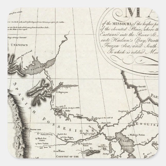 Map of the Missouri Square Sticker (Front)