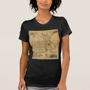 Map of the Most Inhabited Part of New England 1755 T-Shirt