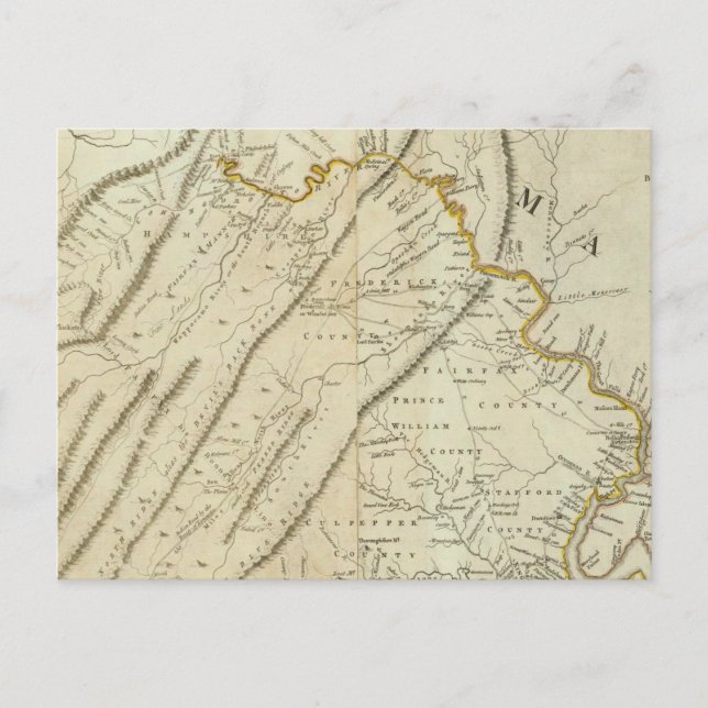 Map of the most Inhabited part of Virginia, NJ. PA Postcard (Front)