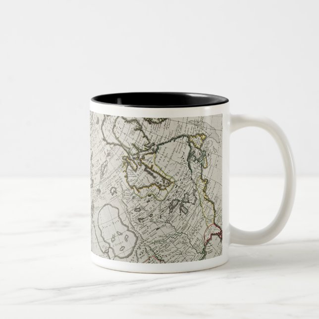 Map of the New Discoveries Two-Tone Coffee Mug (Right)