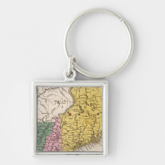 Map of the New England or Eastern States Key Ring (Front)
