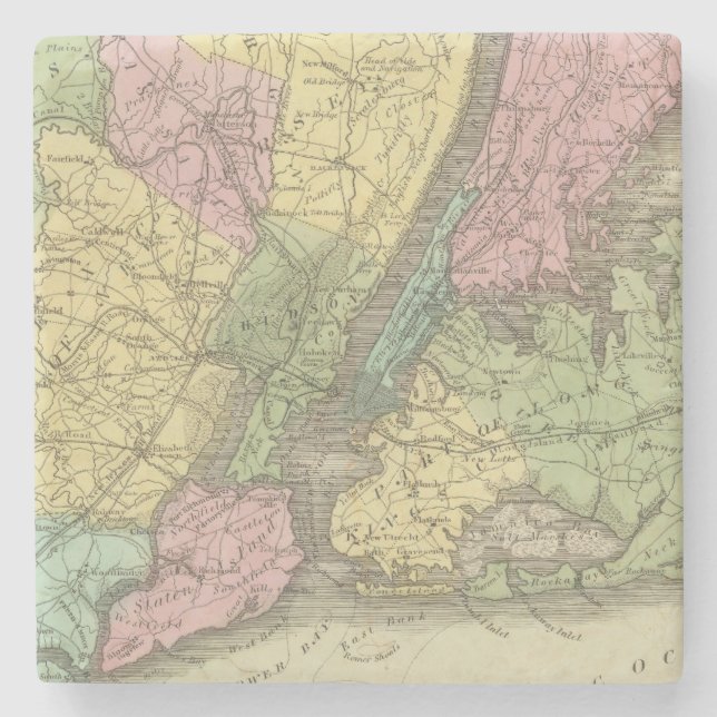 Map of the New York Stone Coaster (Front)