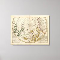 Map of the North Pole and territories near it