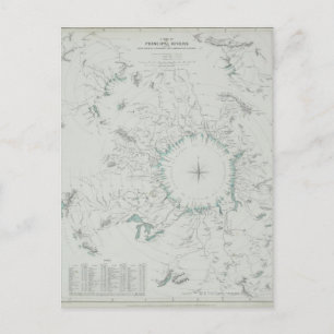 Map of the North Pole Postcard