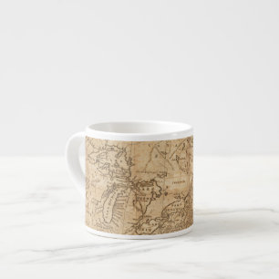 Map of the Northern and Middle States 2 Espresso Cup