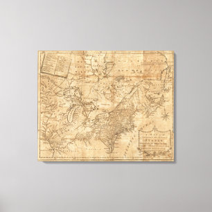 Map of the Northern and Middle States Canvas Print