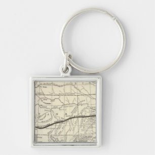 Map of the Northern Pacific Railroad Key Ring