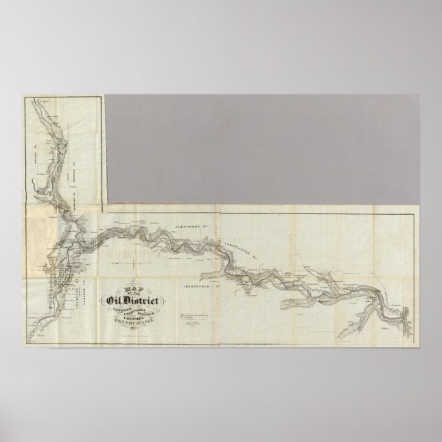 Map Of The Oil District Venango Poster (Front)