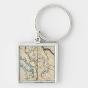 Map of the Oregon Territory 2 Key Ring