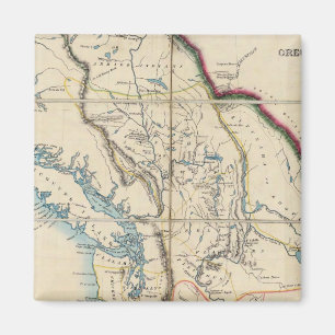 Map of the Oregon Territory 2 Magnet