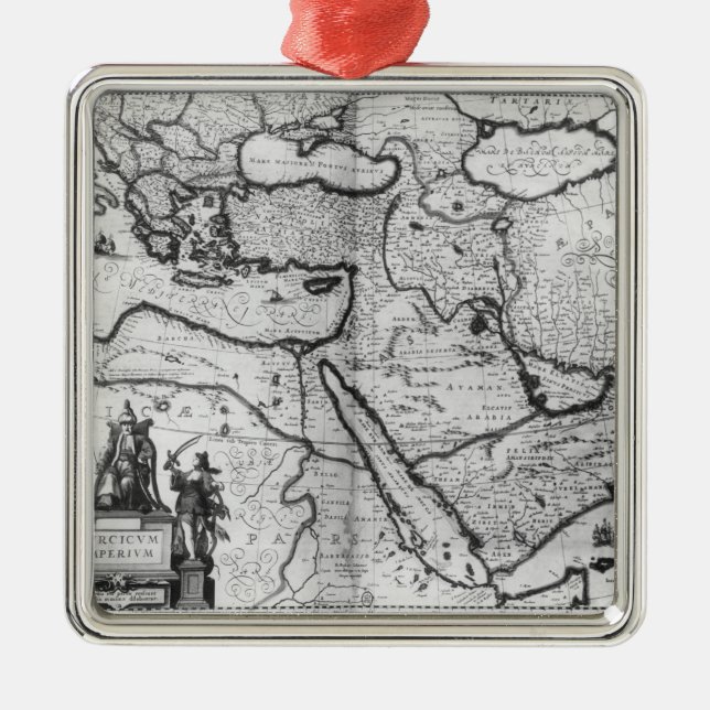 Map of the Ottoman Empire Metal Tree Decoration (Front)