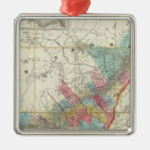Map Of The Provinces Of Canada Metal Tree Decoration
