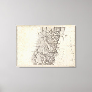 Map of the Republic of Chile 3 Canvas Print