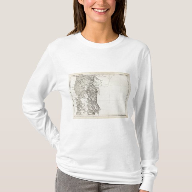 Map of the Republic of Chile 8 T-Shirt (Front)