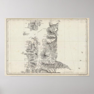 Map of the Republic of Chile 9 Poster