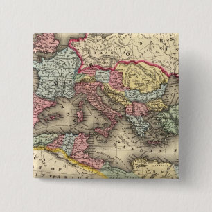 Map of the Roman Empire 15 Cm Square Badge