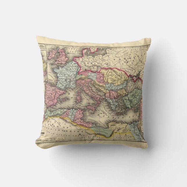 Map of the Roman Empire Cushion (Front)