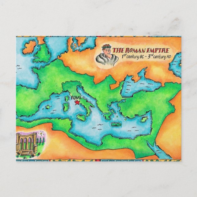 Map of the Roman Empire Postcard (Front)