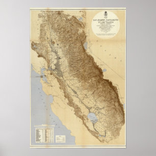 Map Of The San Joaquin Poster