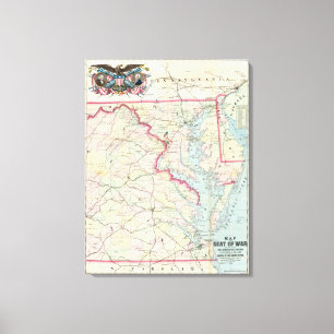 Map Of The Seat Of War Canvas Print