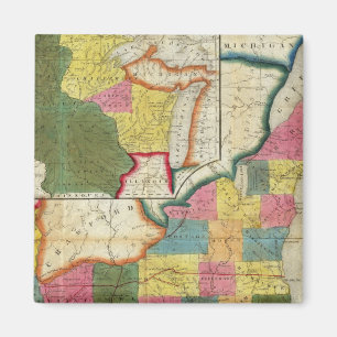 Map of the Settled Wisconsin Territory Magnet