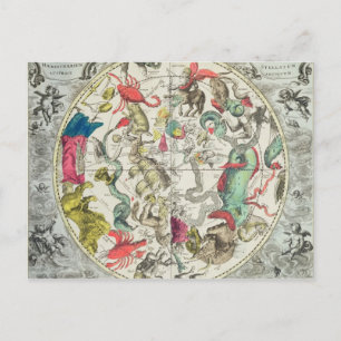 Map of the Southern Hemisphere Postcard