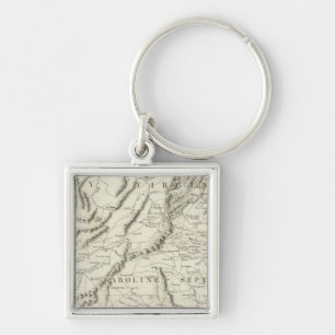 Map of the southern provinces of the United States Key Ring
