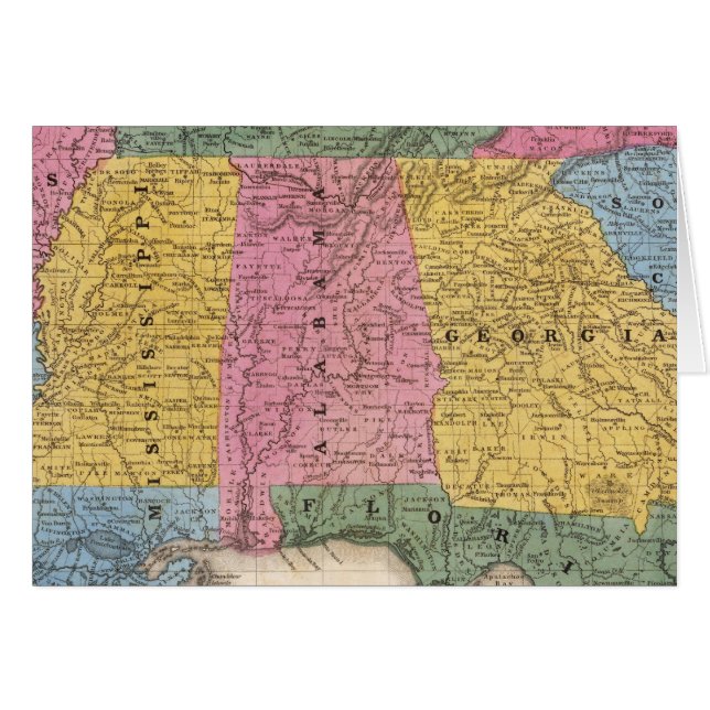 Map of the Southern States (Front Horizontal)