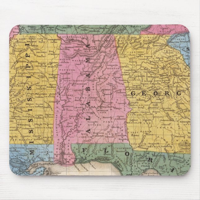 Map of the Southern States Mouse Pad (Front)