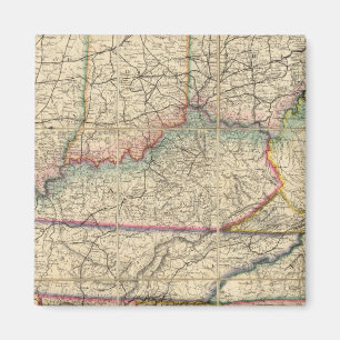 Map of The Southern States of America Magnet