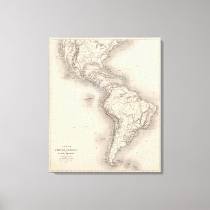 Map of the Spanish Empire in the Americas Canvas Print