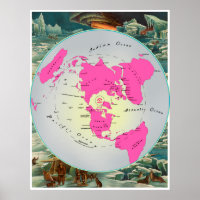 Map of the Square and Stationary Flat Earth Plane