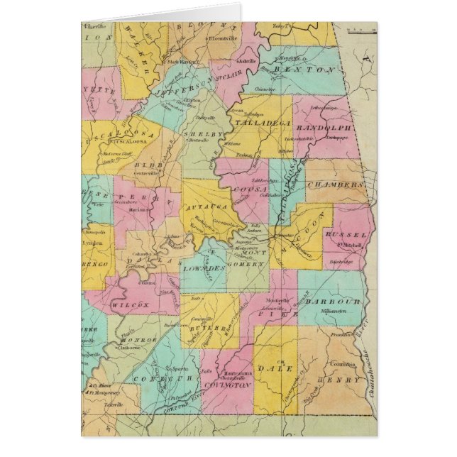 Map of the State of Alabama (Front)