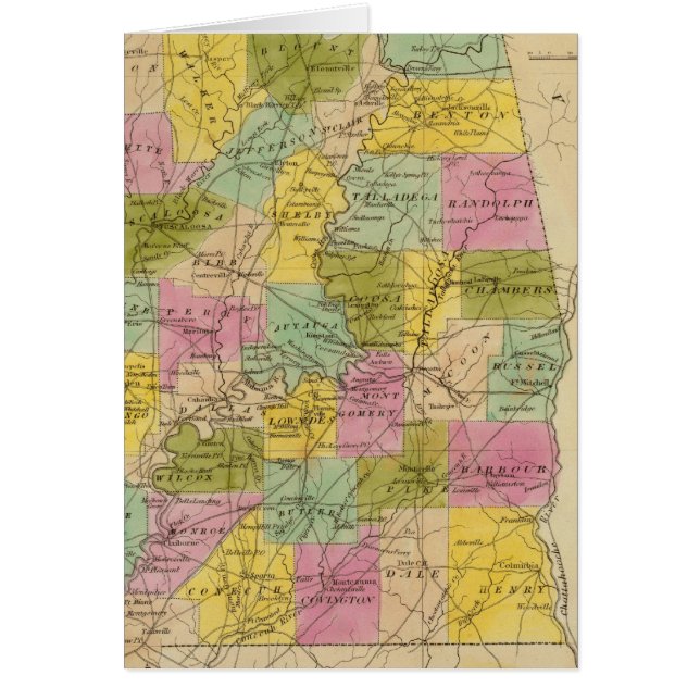 Map of the State of Alabama (Front)