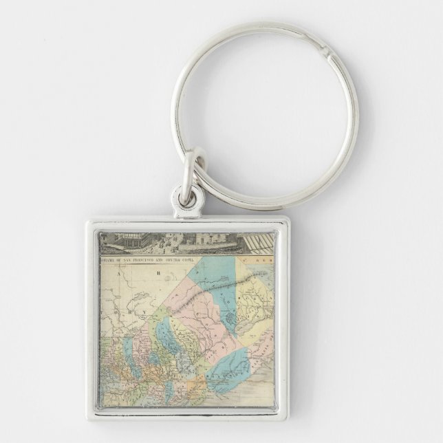 Map Of The State Of California Key Ring (Front)