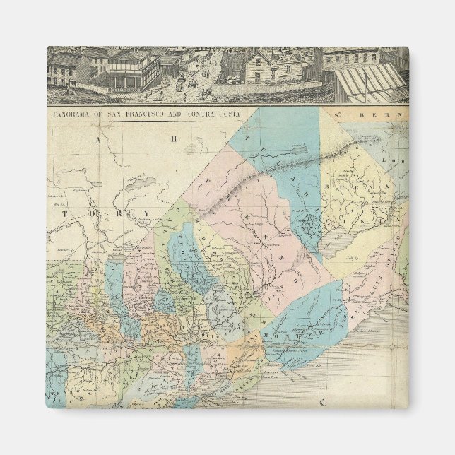 Map Of The State Of California Magnet (Front)