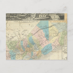 Map Of The State Of California Postcard