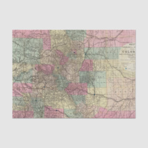 Map of the State of Colorado Tissue Paper