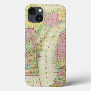 Map of the State of Michigan iPhone 13 Case