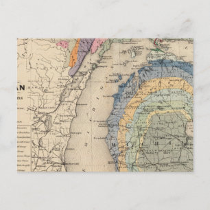Map of the State of Michigan Postcard