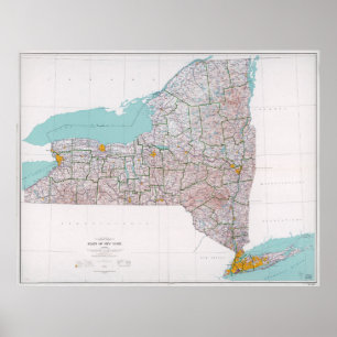 Map of the State of New York (1976) Poster
