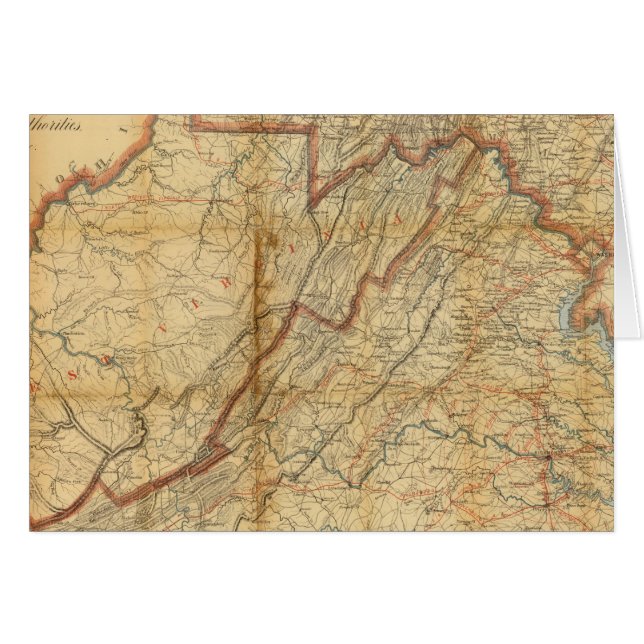 Map of the state of Virginia (Front Horizontal)