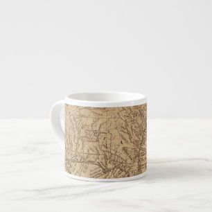 Map of the States of Virginia and North Carolina Espresso Cup