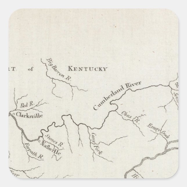 Map of the Tennessee Government Square Sticker (Front)