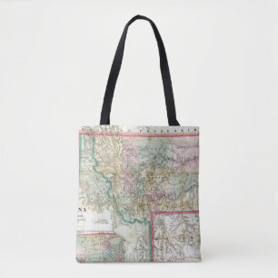 Map Of The Territory Of Montana Tote Bag