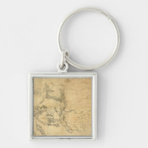 Map of The Territory of The United States Key Ring